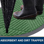 Smiry Half Circle Front Door Mat Outside Entrance, Rubber Doormat - Image 3