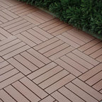 Plastic Interlocking Deck Tiles – 44 Pack 12"x12" Brown Waterproof Deck Flooring - Image 3