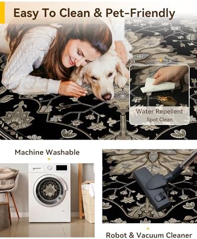 RELEANY Washable Area Rug, Round 10ft - Image 5
