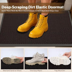 Front Door Mat Outside Entrance Welcome Mat 24"x36" Brown 2x3 ft - Image 3