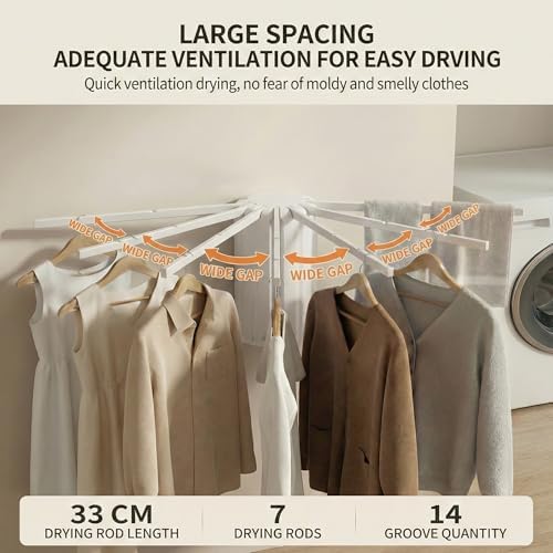 Wall-Mounted Drying Rack Clothing Foldable, Space-Saving Laundry Drying Rack - Image 4