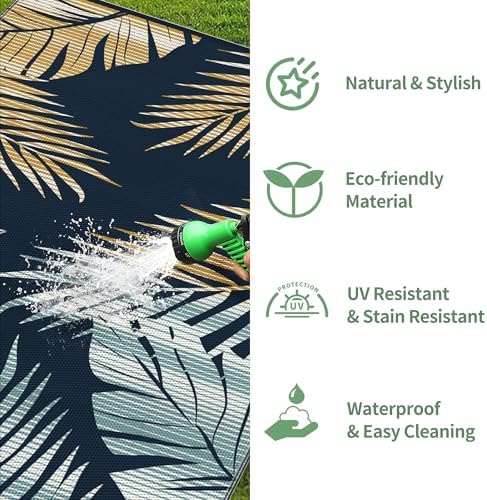 GENIMO Outdoor Rug, Waterproof Plastic Rugs - Image 6