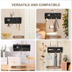 Key Holder Wall Mount with Mail Organizer, 6 Hooks & Shelf - Image 5