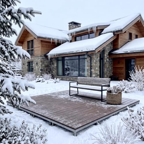 Modular Raised Deck Platform Floating Deck Kit Adjustable Feet All-Weather - Image 6
