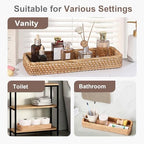 Hipiwe 15.8" Rattan Bathroom Basket Tray - Image 2