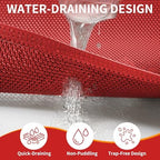 Door Mat Outside Entrance Drainage Pool Doormats Red 24"x71" - Image 3