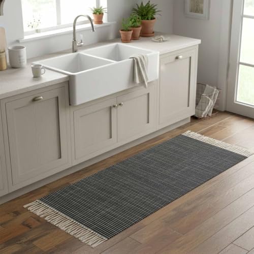 Kitchen Rug Runner 2'x 5', Modern Aesthetics Luxury Reversible Low-Pile Soft - Image 2