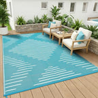 Garvee 6x9 Area Rugs Plastic Reversible Patio Rugs Outdoor Waterproof - Image 3