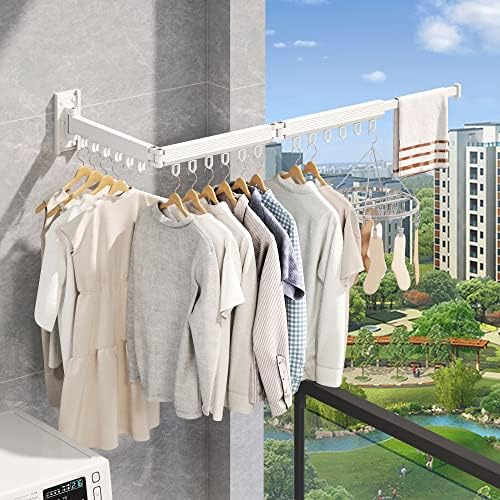 Wall Mounted Foldable Clothes Drying Rack, Heavy Duty 3-Fold Laundry Airer - Image 7