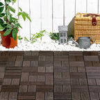 JJWOOD Interlocking Deck Tiles, Co-Extruded Wood-Look Outdoor Floor Tiles - Image 7