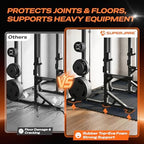SUPERJARE 0.56'' Thick 72 Sq Ft Rubber Top Gym Flooring - Image 4