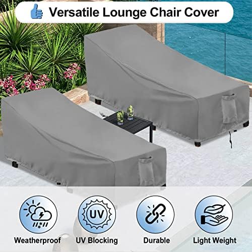 OutdoorLines Waterproof Patio Chaise Lounge Chair Cover - Image 4