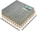 Sorbus Interlocking Wood Grain Foam Floor Tiles by Sorbus