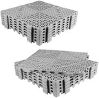 12PCS Drainage Interlocking Floor Tiles 11.8" x 11.8", Modular Interlocking by Unknown