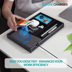Valet Tray, Built in Wireless Charging Pad, Nightstand Organizer - Image 3