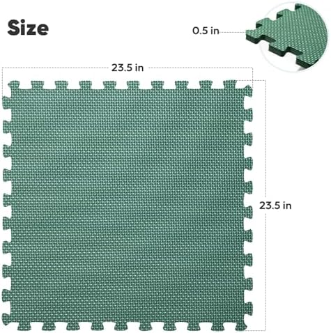 24 Pack 96 sqft Home Gym Mat, Puzzle Exercise Mat, EVA Interlocking Foam Floor - Image 2