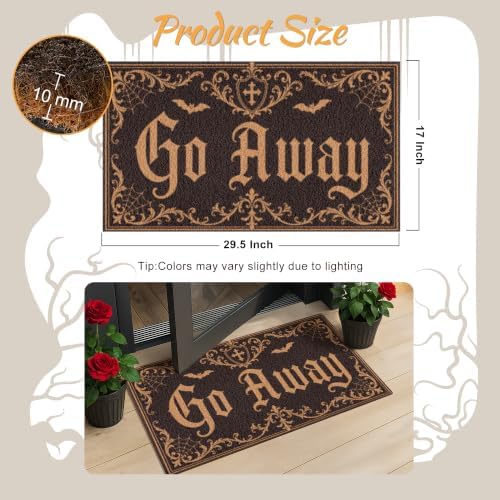 Halloween Door Mat with Go Away Design - Image 3