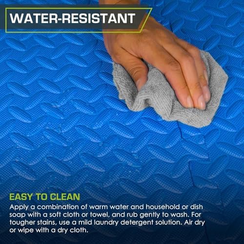 ProsourceFit Exercise Puzzle Mat 1/2-inch, EVA Interlocking Foam Floor Tiles - Image 6