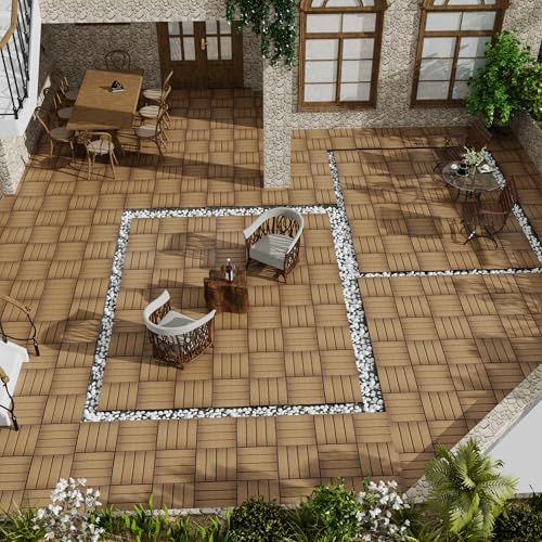 11.8" Wood-Plastic Composite Interlocking Deck Tiles - Image 4