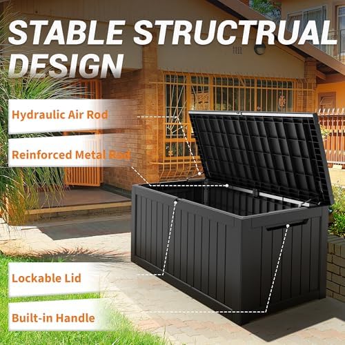 Outdoor Storage Box Waterproof, 280 Gallon Deck Box - Image 4