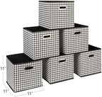 Household Essentials Foldable Fabric Storage Cubes 6-Pack – 11x11x11 Stackable - Image 2