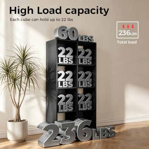 LUCKLIFE 8-Cube Storage Organizer, Modular Bookcase Shelf - Image 4