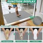 WochiTV Non Slip Drainage Mats, Front Door Mat, PVC Pool Floor Mat 0.2'' Thick - Image 2