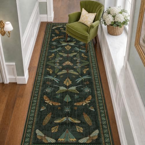 Washable Insect 2x8 Long Runner Rug by HazoHaus