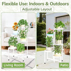 iDavosic.ly Plant Stand Indoor Outdoor, 5 Tier Metal Corner Shelf - Image 6