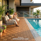VICTORY RELAX Natural Acacia 12x12 Interlocking Wood Deck Tiles - Image 3