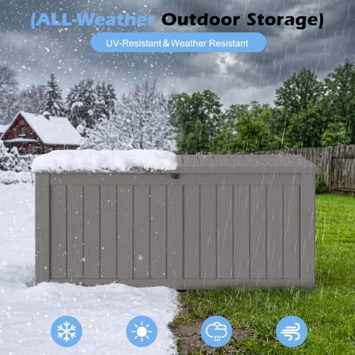 Outdoor Storage Box Waterproof, 155 Gallon Deck Box - Image 4