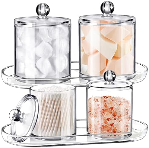 SheeChung Acrylic Vanity Tray, 2 Pack, 9.65 in x 4.5 in x 0.79 in, Catchall Tray - Image 2