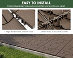 72 PCS Plastic Interlocking Deck Patio Tiles - Image 6