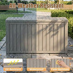 360 Gallon Outdoor Storage Box, Large Deck Box, Patio Tool Storage Bin - Image 2