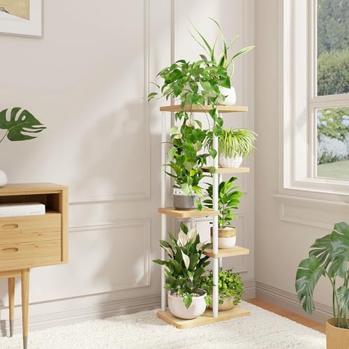 Bamworld Plant Stand 5 Tier Corner Shelf - Image 6