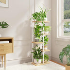 Bamworld Plant Stand 5 Tier Corner Shelf - Image 6