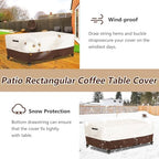 Outdoor Patio Coffee Table Cover, Waterproof Rectangular Patio Side Table Cover - Image 6