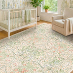 Beige Green 6x9 Washable Area Rugs - Image 4