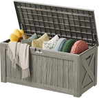 Devoko 125 Gallon Outdoor Storage Box, Waterproof Resin Deck Box by DEVOKO
