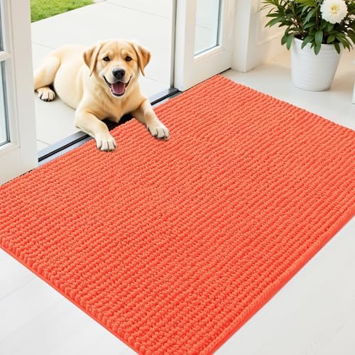 OLANLY Dog Door Mat for Muddy Paws 44x32, Extra Absorbent Chenille Mud Mat by OLANLY