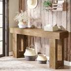 Tribesigns Farmhouse Console Table, 63-Inch Long Narrow Sofa Table Behind The - Image 4