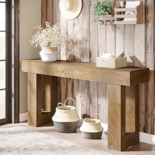 Tribesigns Farmhouse Console Table, 63-Inch Long Narrow Sofa Table Behind The - Image 4