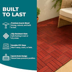 Bliss Outdoors Acacia Interlocking Deck Tiles - Image 4