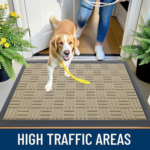OLANLY Front Door Mat Outside Entrance 47x23, Heavy-Duty Rubber Doormat - Image 6