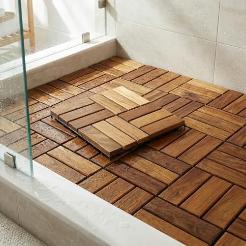 Bare Decor EZ Teak Flooring 12 Slat, 1 Sample Tile - Image 4
