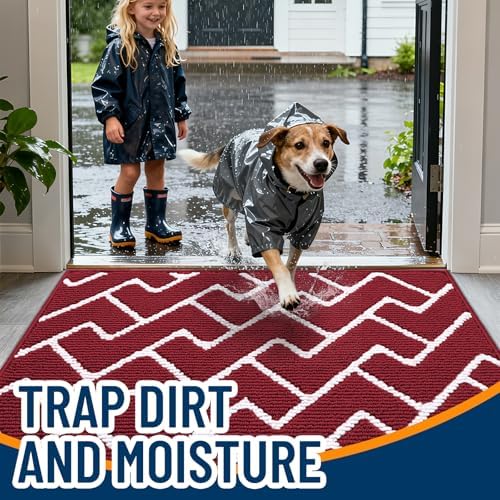 OLANLY Front Door Mat 48x32, Low-Profile Easy Clean Doormat - Image 2