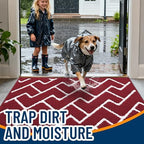 OLANLY Front Door Mat 32x20, Low-Profile Easy Clean Doormat - Image 2