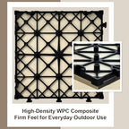 JJWOOD Stone-Look Interlocking Deck Tiles, Matte Rock Texture Outdoor Floor - Image 5