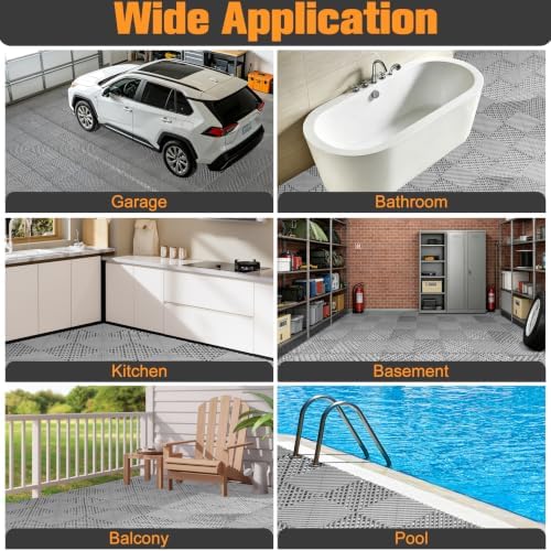 ToLanbbt Interlocking Drainage Tiles 12" x 12" Modular Interlocking Cushion - Image 6
