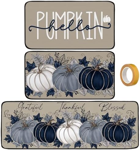 SATINIOR 3 Pcs Fall Kitchen Rugs and Mats Set by SATINIOR